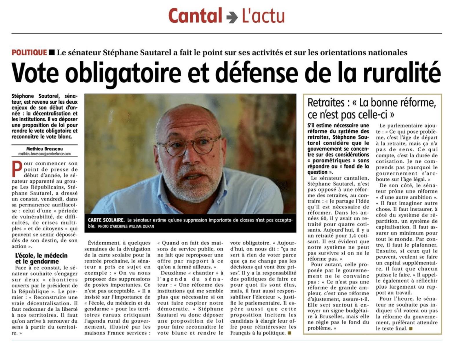 L’ardente obligation de proposer une voie nouvelle Stéphane Sautarel