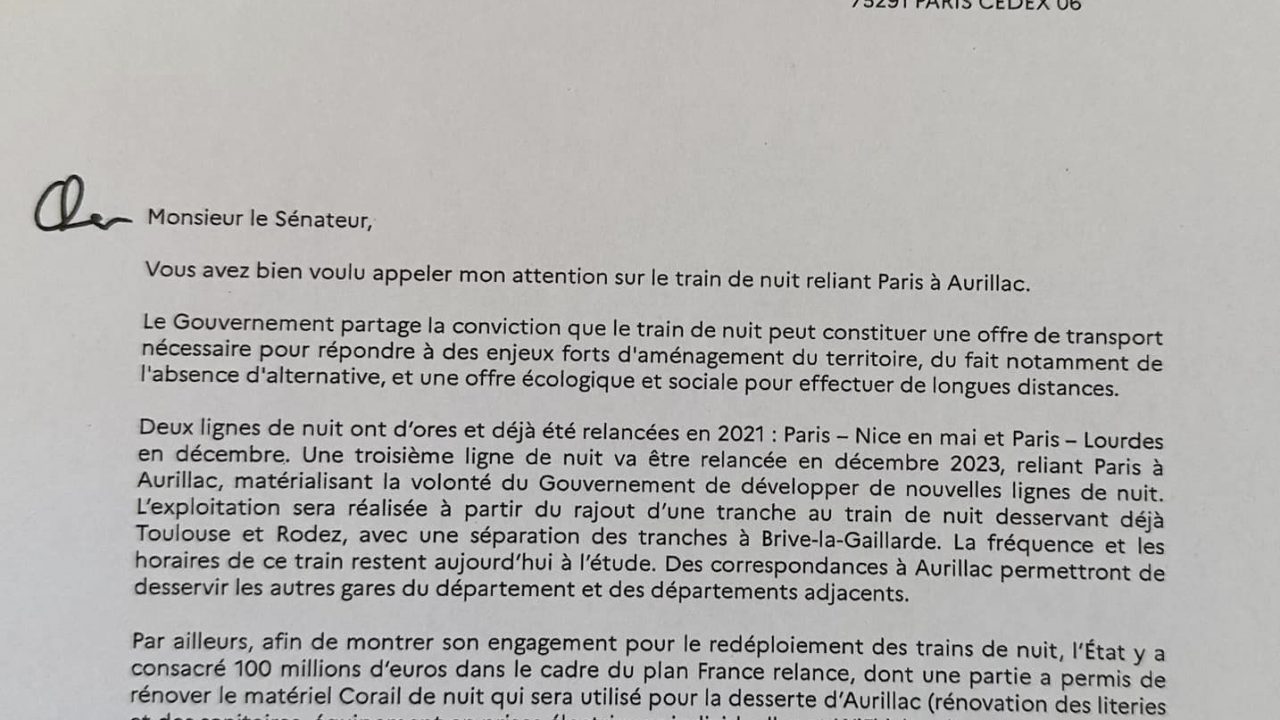 Transport : train de nuit, préparation de la rentrée scolaire …