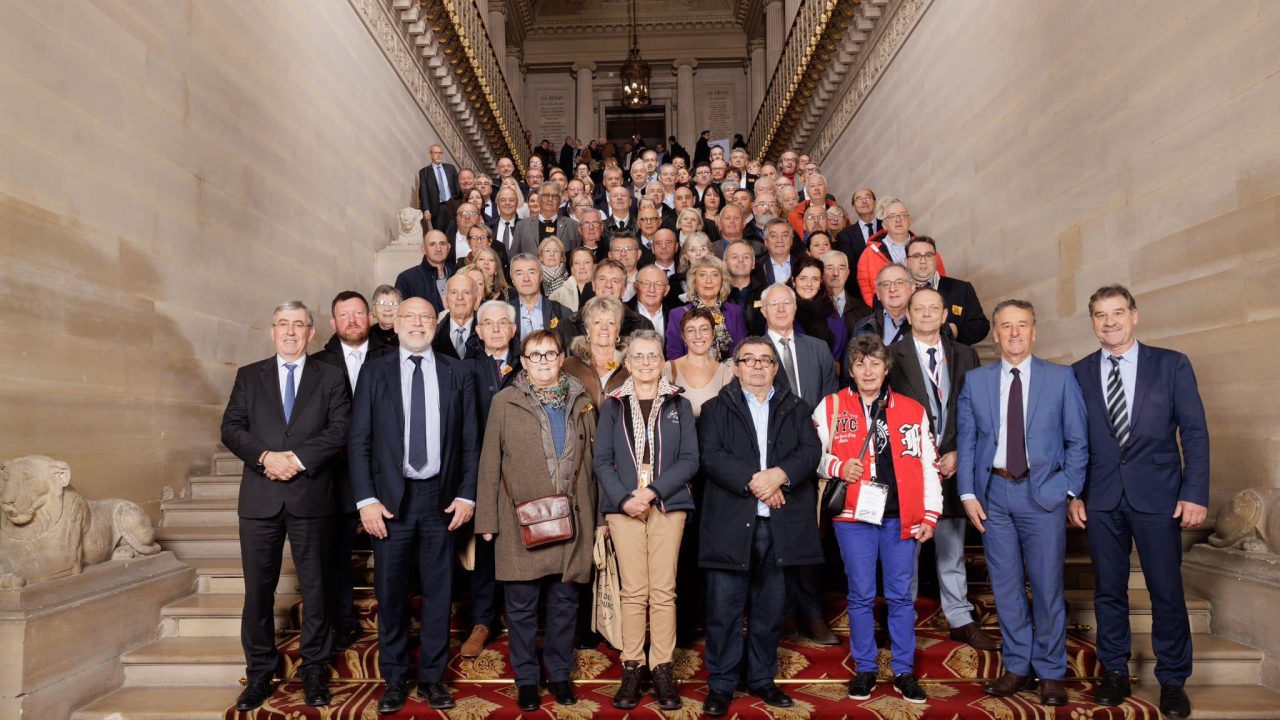 Accueil de la délégation des Maires du Cantal au Sénat dans le cadre du Congrès des Maires de France.