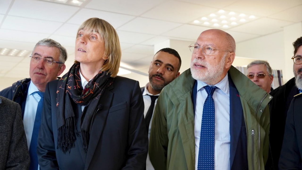 Accueil dans le Cantal de Valérie Létard, Ministre chargée du logement.