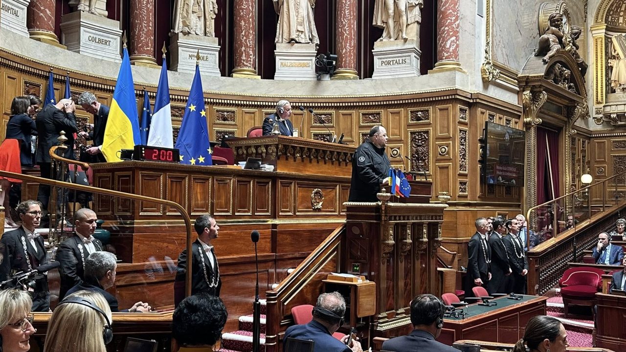 Allocution au Sénat de Ruslan STEFANTCHUK Président du Parlement ukrainien