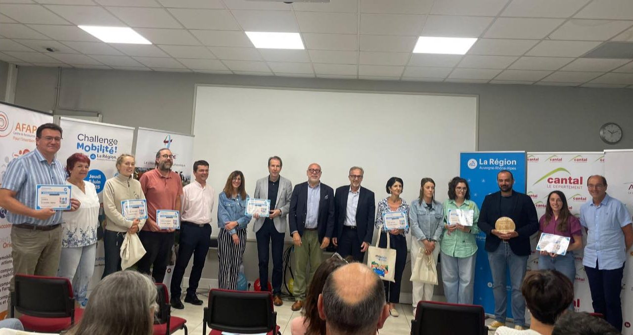 Remise des prix cantaliens de la 15ème édition du Challenge Mobilité 2025