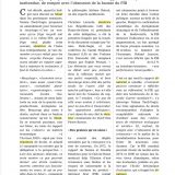 Revue de presse nationale relative à mes travaux récents au Sénat....