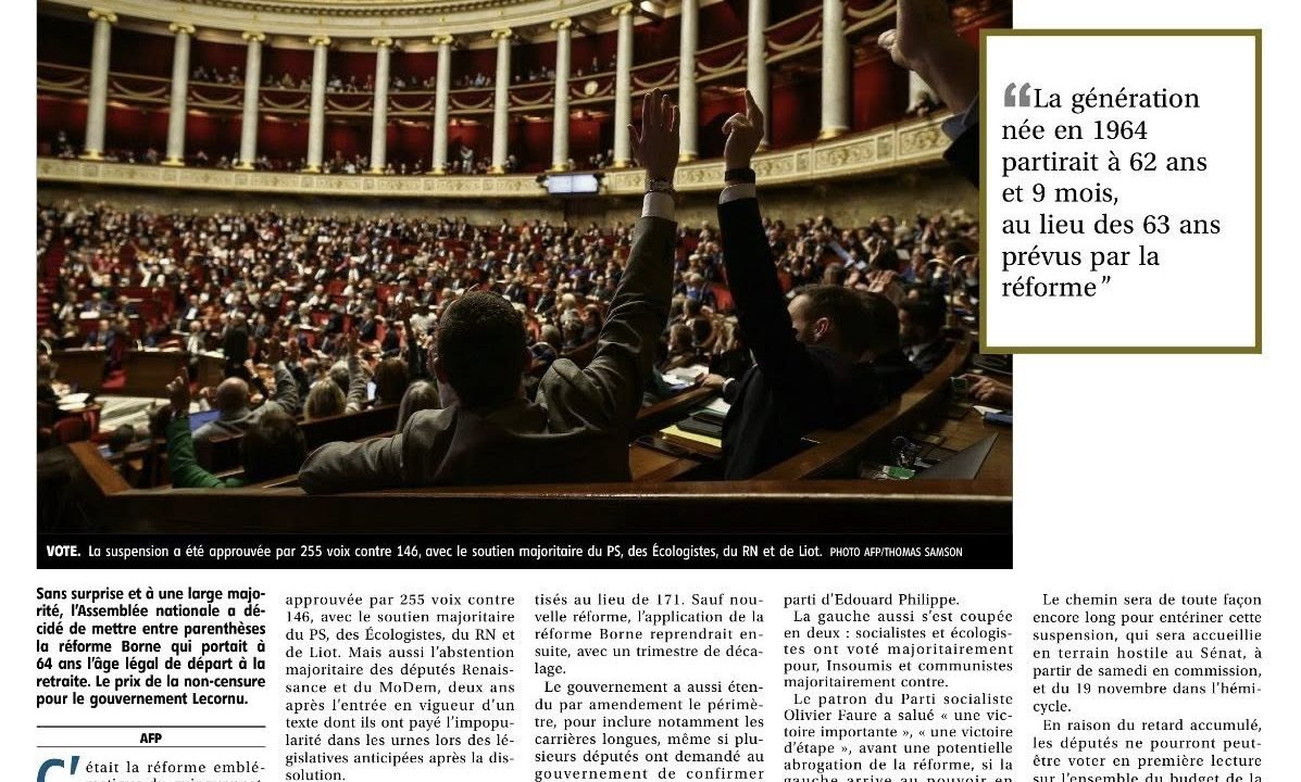 Réforme des retraites : une victoire parlementaire qui doit faire date