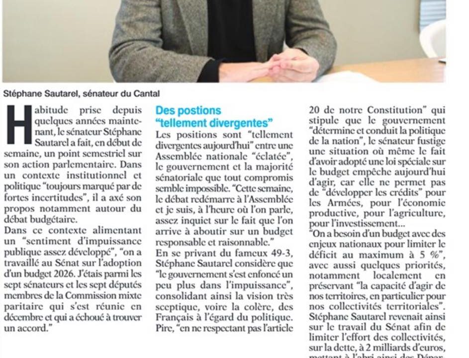 Retour sur ma conférence de presse de début d’année……