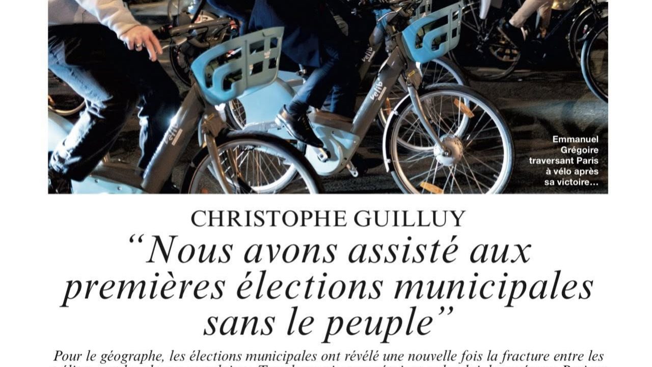 Christophe Guilluy : “Nous avons assisté aux premières élections municipales sans le peuple”.