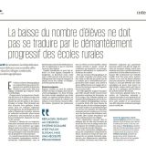École rurale : Tribune pour une nouvelle offre scolaire....