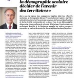 Parole à Gérard-François Dumont sur la démographie scolaire...