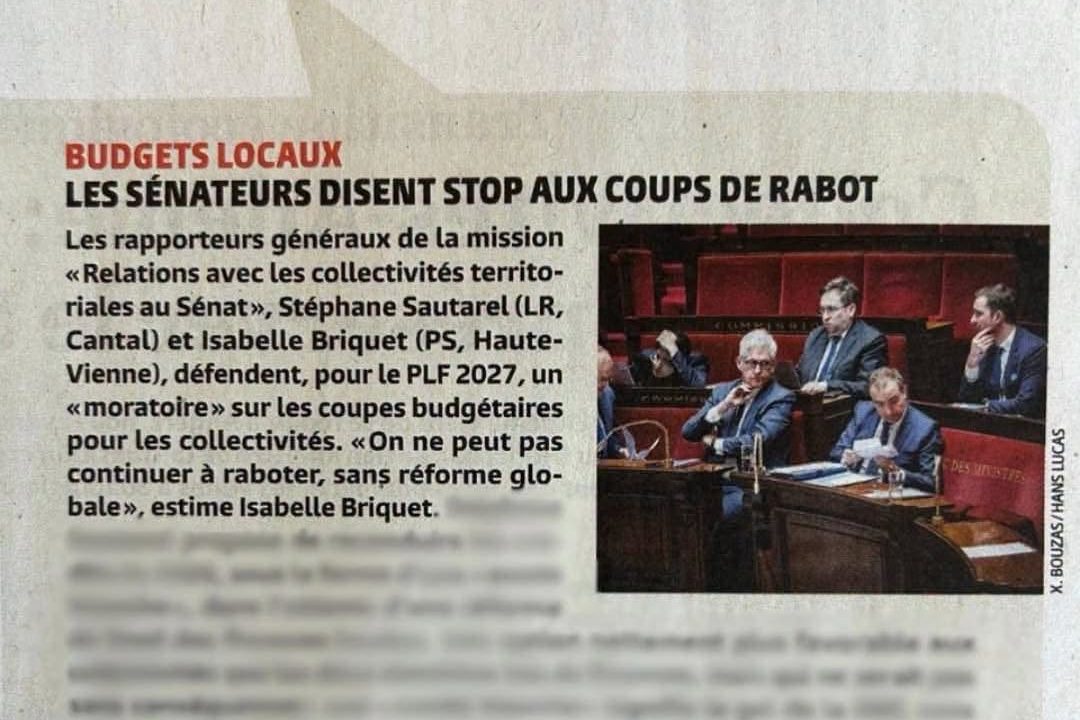 Finances locales : il faut dire stop aux coups de rabot !…