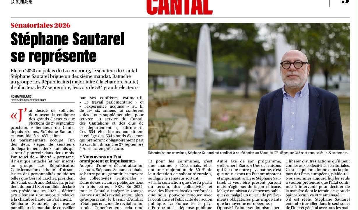 Avec vous, pour le Cantal……
